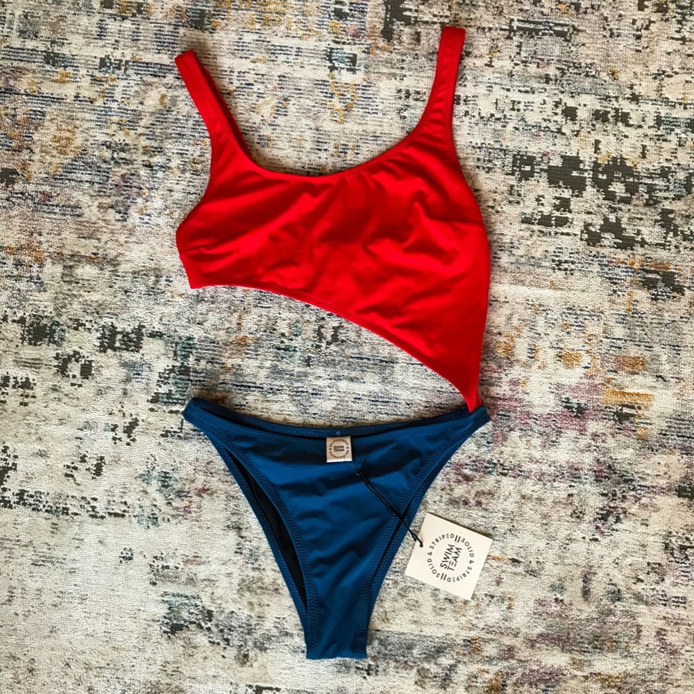 Red and Blue Swim